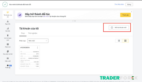 Hướng Dẫn Cách Mở Tài Khoản Exness