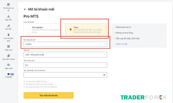 Hướng Dẫn Cách Mở Tài Khoản Exness